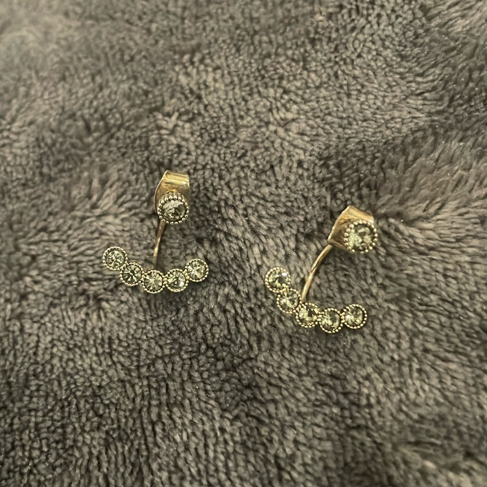 Brand New Sterling Silver Rhinestone Earring